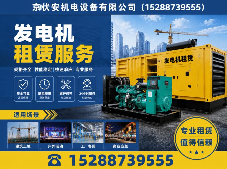 神农架发电机出租展示图
